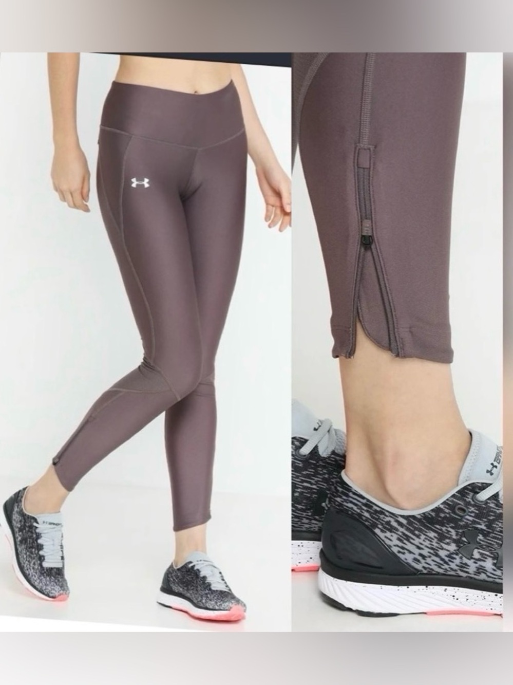 Under Armour Fly Fast Compression Running Leggings Ash Taupe M 1320322